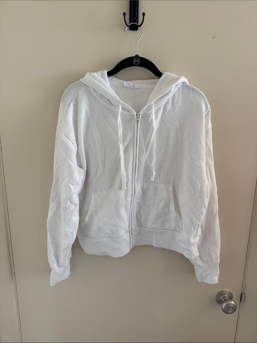 GAP White Zip Hoodie Jacket